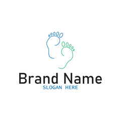 human foot icon vector illustration template design