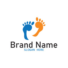 human foot icon vector illustration template design