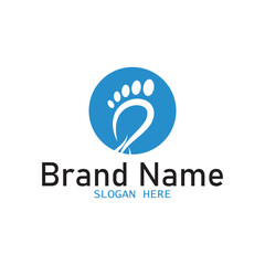 human foot icon vector illustration template design