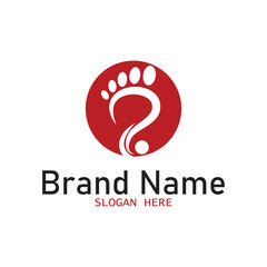 human foot icon vector illustration template design