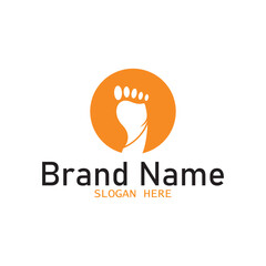 human foot icon vector illustration template design