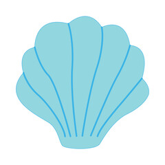 Seashell icon. Tropical decor. Vector illustration.