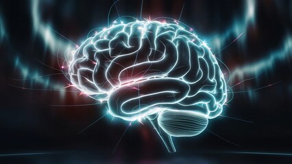 Human Brain Anatomy, Neural Network, Glowing Mind, Abstract Concept
