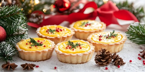 Fototapeta premium christmas cupcakes on a plate