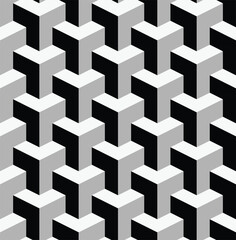 3D Isometric Geometric Patterns – Futuristic Vector Graphics