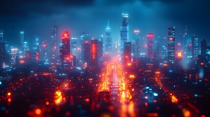 A city skyline overlaid with ESG data visuals, reflecting its integration into urban decision-making frameworks, wide view