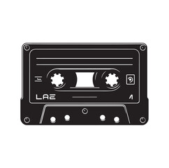cassette tape silhouette vector illustration