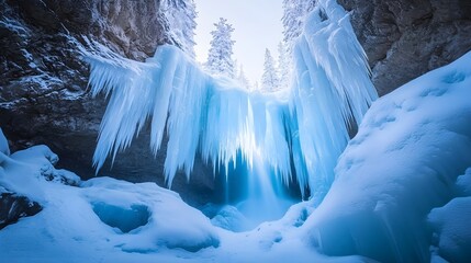 frozen waterfall
