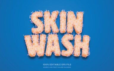 Washing Skin 3d editable text style effect