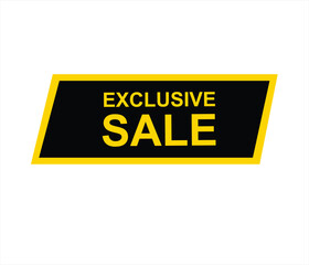 Exclusive sale , exclusive offer, limited time offer, offer, special offer, exclusive, promotion vector file 