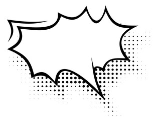 Naklejka premium png speech bubble on transparent background. message bubble with half tone shadow