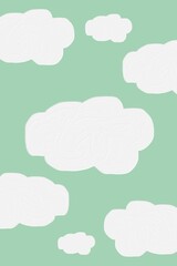 clouds texture pattern with green pastel background
