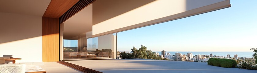 Modern architectural design with open view.