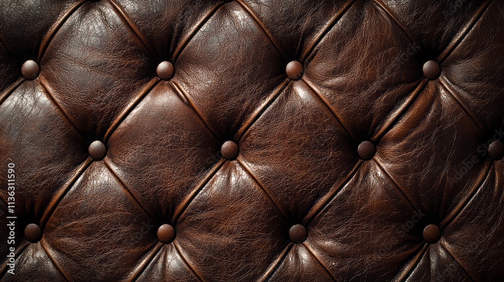 Poster a leather couch with a brown pattern and a brown leather edge. the color of the year mocha mousse