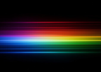 Naklejka premium 黒い背景にカラフルの光