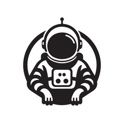 Astronaut, Spaceman silhouette vector illustration