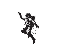Astronaut, Spaceman silhouette vector illustration
