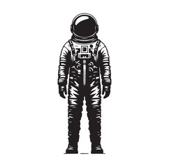 Astronaut, Spaceman silhouette vector illustration