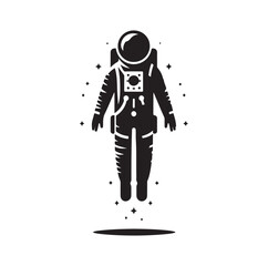 Astronaut, Spaceman silhouette vector illustration