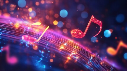 Obraz premium The USA leads in music for wellness and therapy, blending soundscapes with scientific research