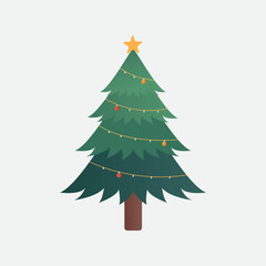 Festive Christmas Tree with Colorful Decorations