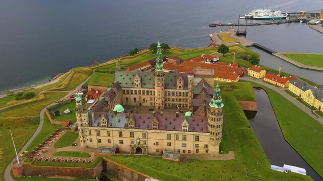A stunning close-up Kronborg Castle in Denmark