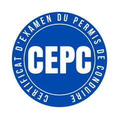 Symbole CEPC certificat d'examen du permis de conduire