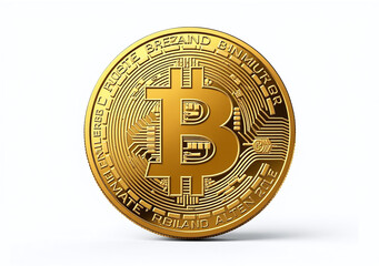 isolated bitcoin image symbolizes cryptocurrency rare valuable precious metal