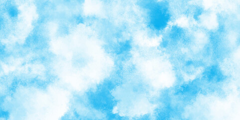 watercolor abstract texture with white clouds and blue sky, shiny and clear painted light blue clouds watercolor background, sky clouds for wallpaper backdrop background.	