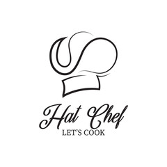 hat chef logo icon vector illustration template design