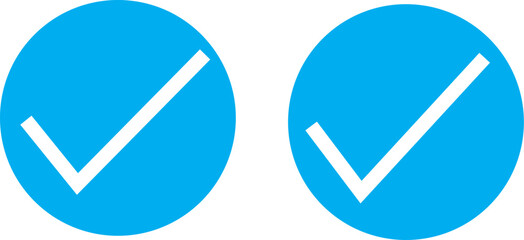 Check sign vector logo. Check symbol in green color illustration. Accept okay symbols for approval or checklist design