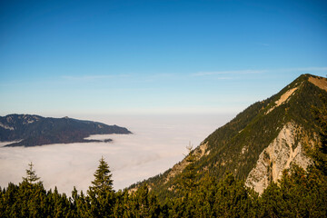 Fall scenery in the German Alps around Garmisch-Partenkirchen, Bavaria