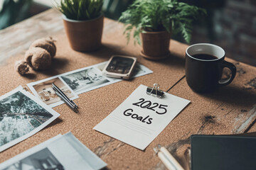 Plan your 2025 aspirations!  This vision board helps you set and achieve your goals.  Visualize success!