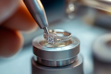 Diamond Ring Craftsmanship Jeweler s Precision Luxury Jewelry Making