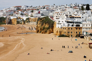 Playa de Faro, Algarve de Portugal.