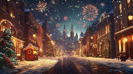 New Year's Day Background Concept