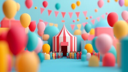 Obraz premium Vibrant with Community Enjoying Lively Festival and Travel Options