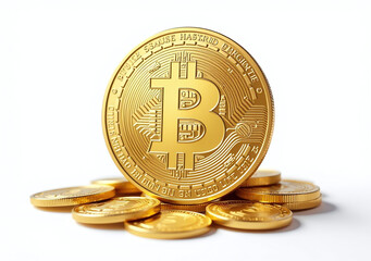white png bitcoin money gold simple