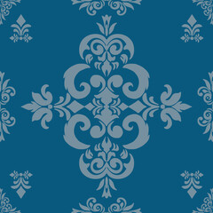 Classic Damask Elegance seamless pattern. Ideal for wallpapers, textiles, or decorative applications, this pattern exudes a sense of classic opulence and refined taste.