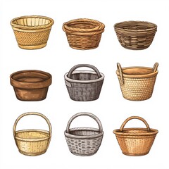 Obraz premium set of basket