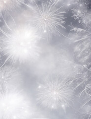 christmas background with snowflakes - abstract light silver background - Generative AI