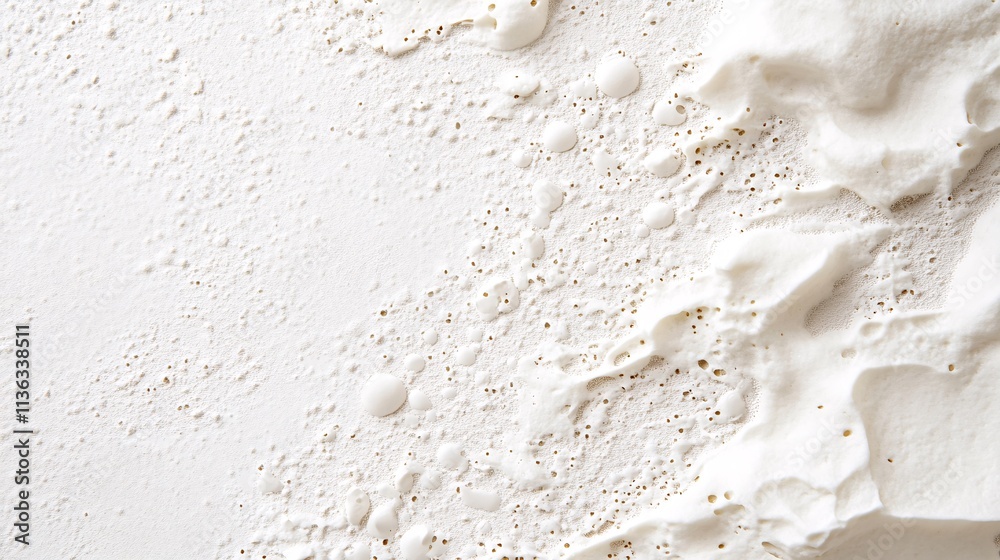 Aufkleber White foam texture creating abstract shapes on rough surface