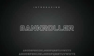 Creative font. Modern abstract digital tech font. Logo creative font, type, technology, movie, digital, music, movie. Fonts and illustration in vector format.