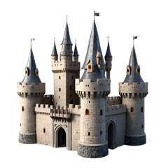 Detailed 3D Model of a Medieval Fortress Castle