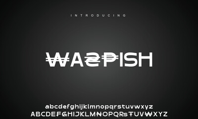 Creative font. Modern abstract digital tech font. Logo creative font, type, technology, movie, digital, music, movie. Fonts and illustration in vector format.