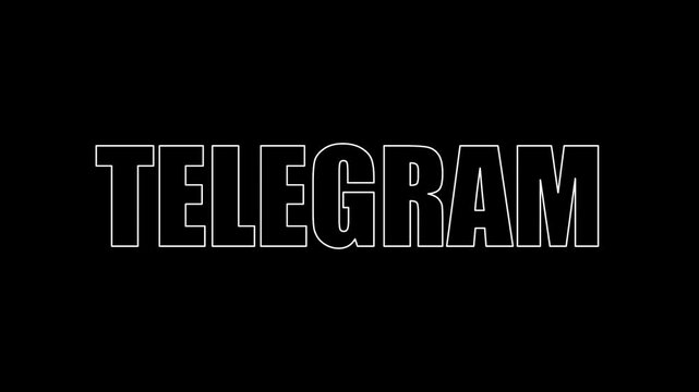 Telegram text animation with a sleek stroke effect created in After Effects. Perfect for engaging messages, channel promos, and social media content