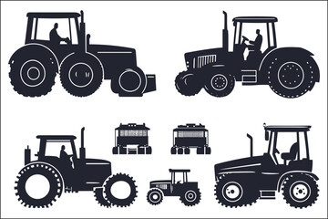 Fototapeta premium Farming Tractor Clipart