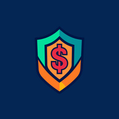 Geometric Shield Logo, Vibrant, Secure & Balanced