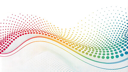 Vector background with white abstract blurred wave dots creative color