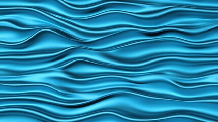 Textured Waves of Blue Fabric Creating a Fluid Motion Effect